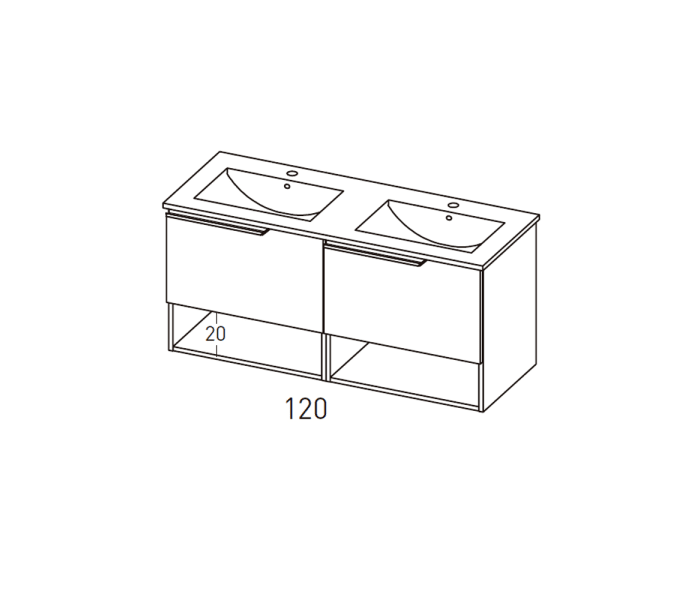 Conjunto mueble de baño Viso Bath Eleven Croquis 9