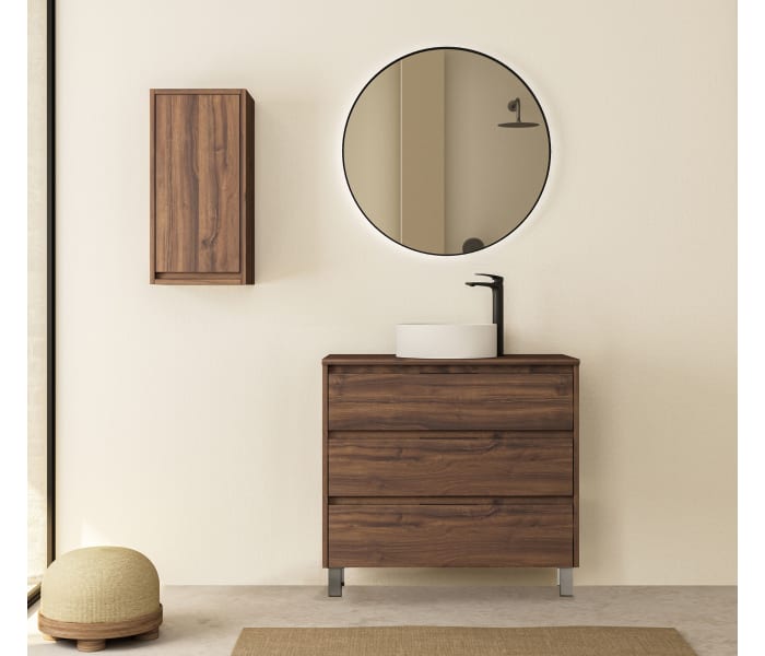 Mueble de baño con encimera de madera Bruntec Boston Principal 1
