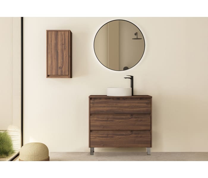 Mueble de baño con encimera de madera Bruntec Boston Principal 1
