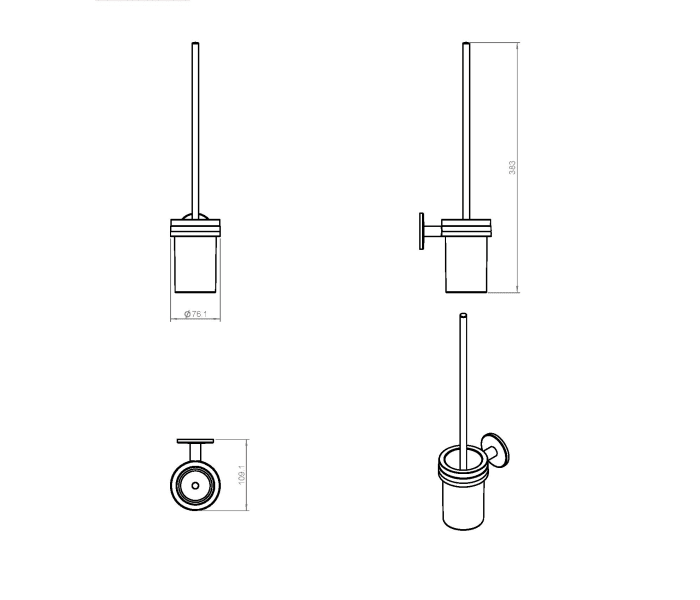 Conjunto de accesorios de baño Cosmic Duo Round Croquis 5