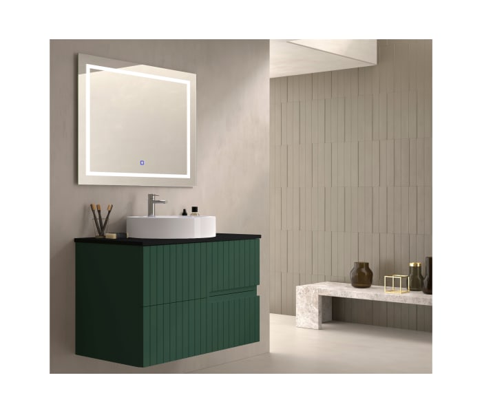 Mueble de baño con encimera piedra compactada negra Bruntec Ebi colores Principal 6