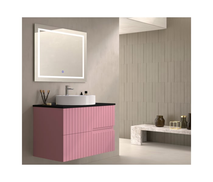 Mueble de baño con encimera piedra compactada negra Bruntec Ebi colores Principal 9
