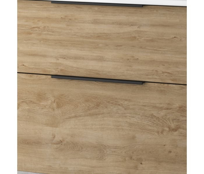 Conjunto mueble de baño fondo reducido 41cm Coycama Comet tirador negro Detalle 5