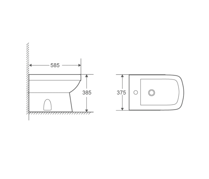 Bidé Bruntec New Bolonia Croquis 2