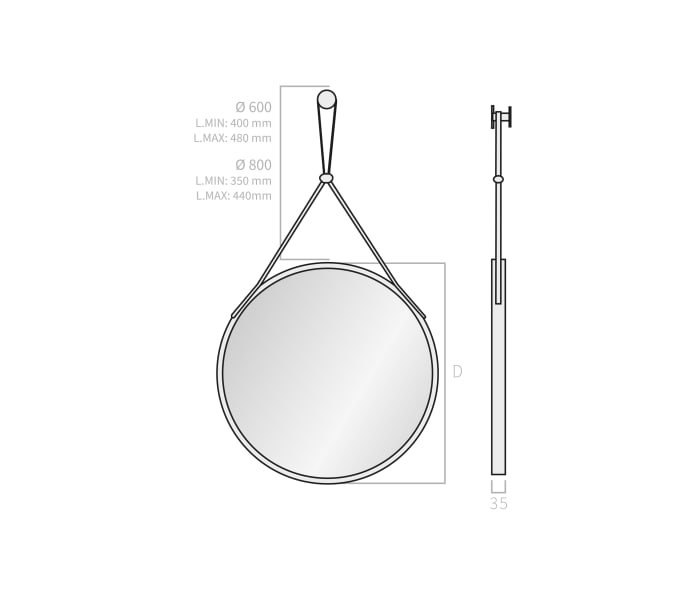 Espejo de baño Bruntec Brento Croquis 4
