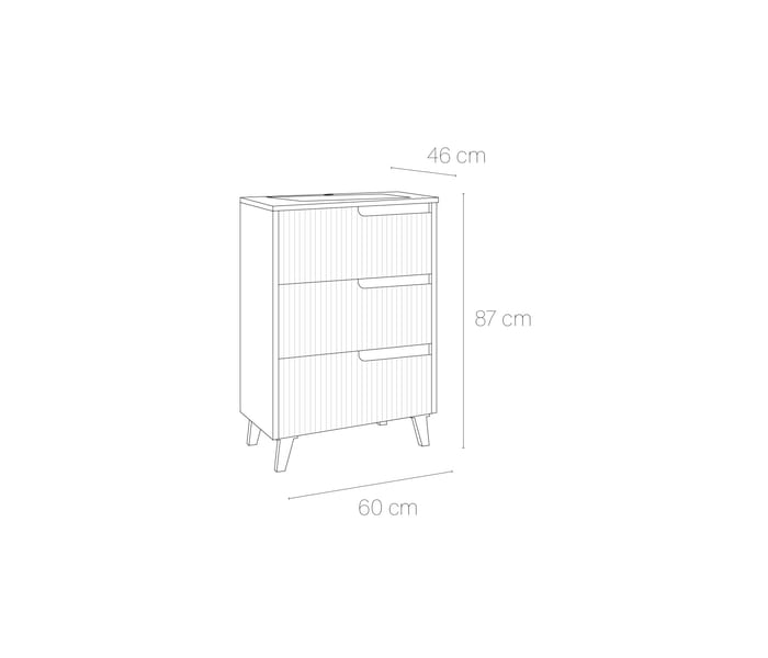 Conjunto mueble de baño Bruntec Zenia Croquis 4