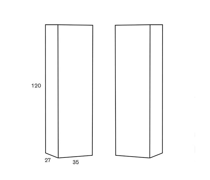 Columna de baño Sanchís Glass Line Croquis 3