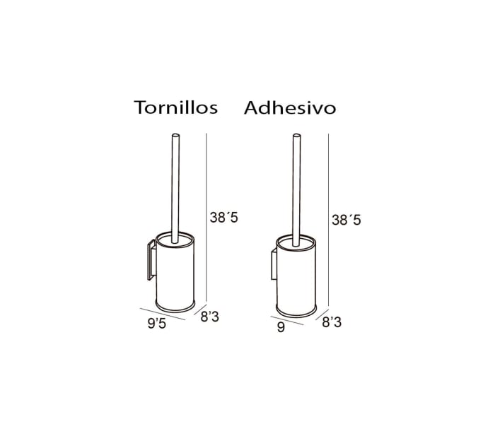 Escobillero de baño a pared Manillons Torrent Eco 6500 Croquis 4