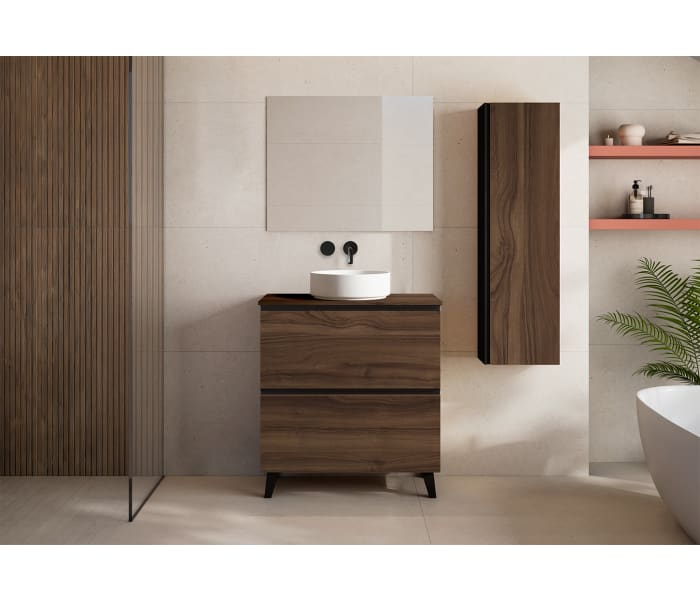 Mueble de baño con encimera de MDF Hidrófuga de madera Visobath Granada Principal 0