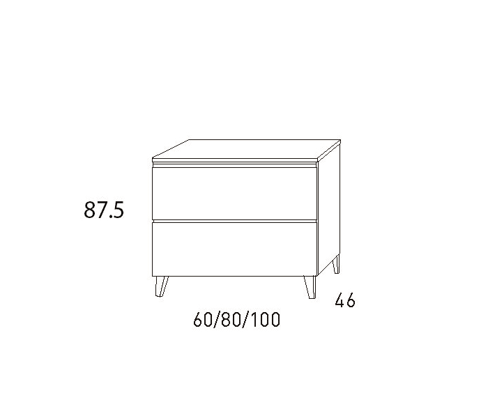Mueble de baño con encimera de MDF Hidrófuga de madera Visobath Granada Croquis 8