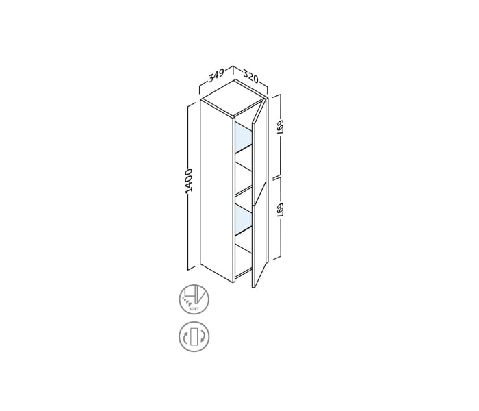 Columna de baño Coycama Joker Croquis 15