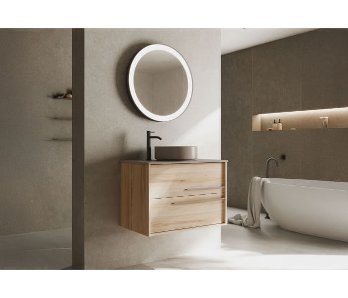 Mueble de baño con encimera de madera Viso Aqua Principal 0
