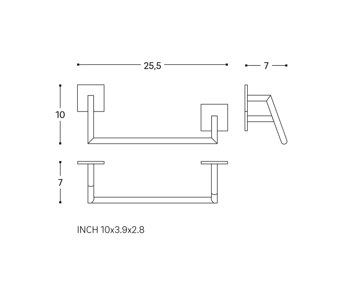 Toallero de baño Cosmic Stick Croquis 3
