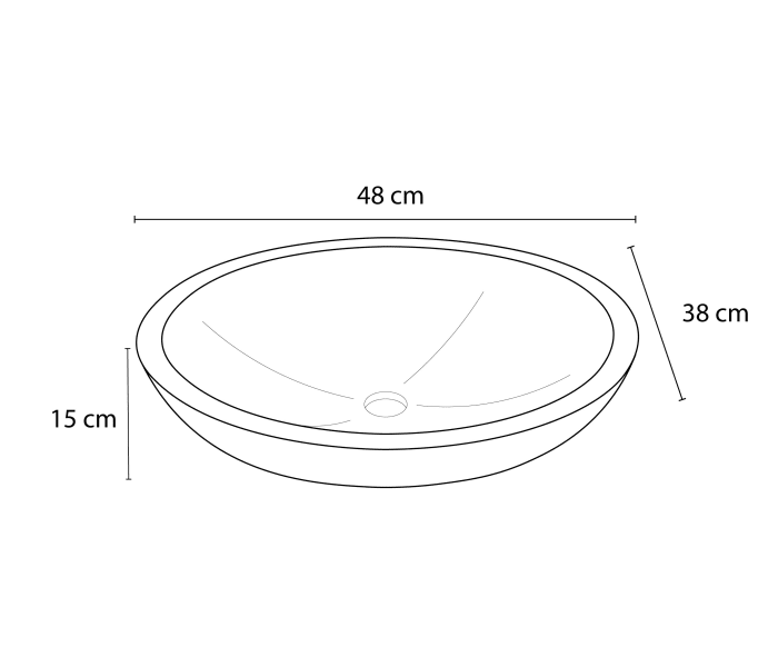 Lavabo de mármol natural Bruntec Bol Croquis 2