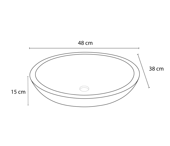 Lavabo de mármol natural Bruntec Bol Croquis 2