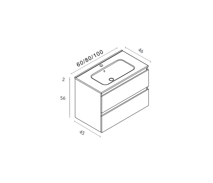 Conjunto mueble de baño Royo Kena Croquis 10