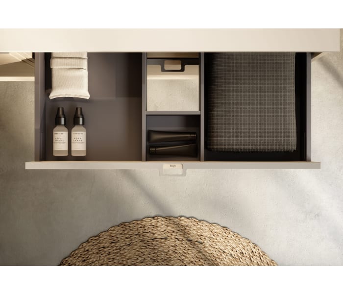 Mueble de baño con encimera de madera Royo  Logika Detalle 7