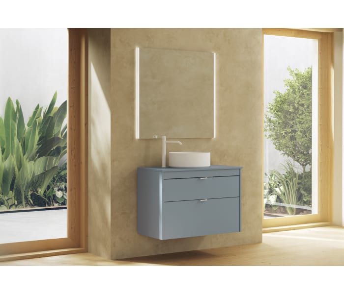 Mueble de baño con encimera de madera Royo  Logika Principal 0