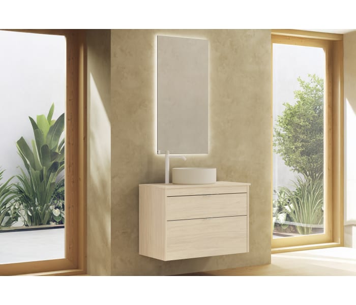 Mueble de baño con encimera de madera Royo  Logika Principal 1