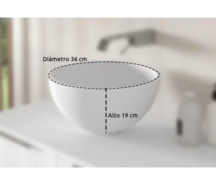 Lavabo sobre encimera Bruntec Fruit Croquis 1