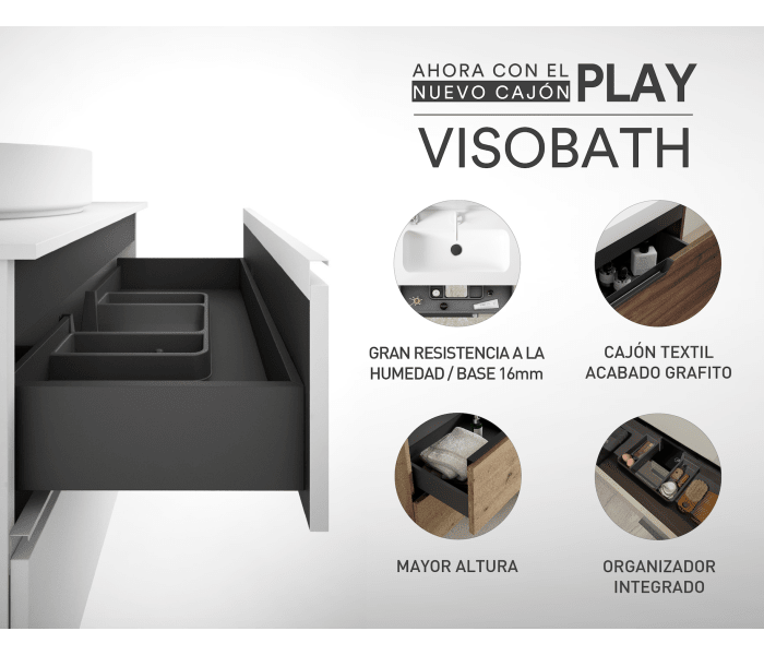 Mueble de baño con encimera HDF Compatech Visobath Granada Detalle 10