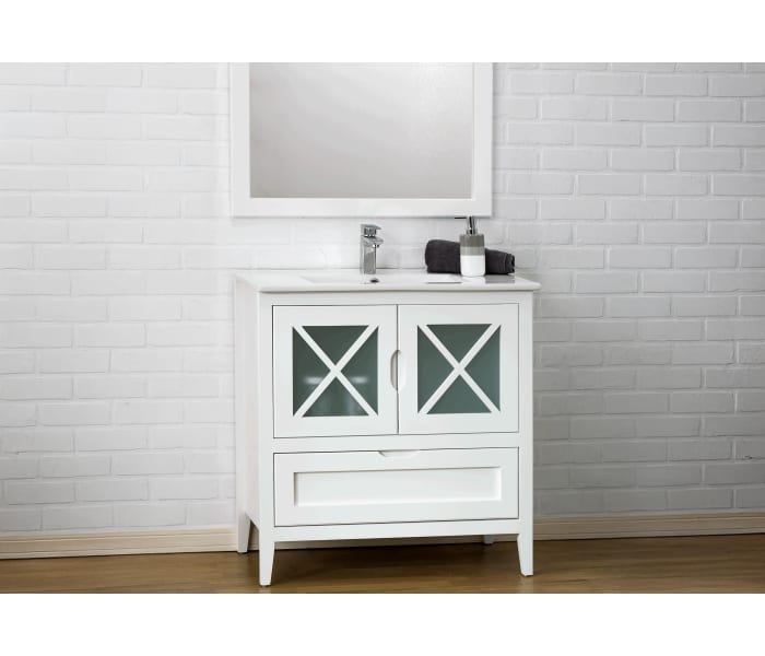 Conjunto mueble de baño rústico Bruntec Kai Detalle 4