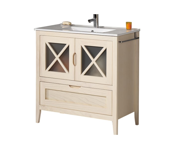 Conjunto mueble de baño rústico Bruntec Kai Detalle 5