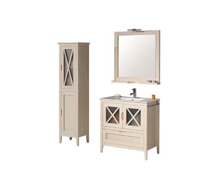 Conjunto mueble de baño rústico Bruntec Kai Detalle 6