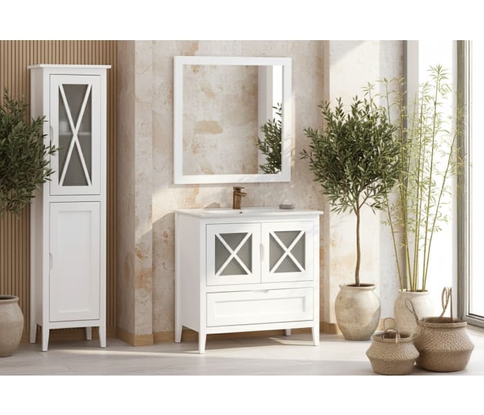 Conjunto mueble de baño rústico Bruntec Kai Principal 2