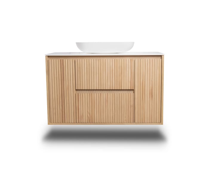 Mueble de baño madera maciza con encimera de solid surface Bruntec Alpes 13 Detalle 3