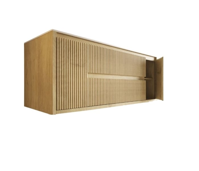 Mueble de baño madera maciza con encimera de solid surface Bruntec Alpes 13 Detalle 4