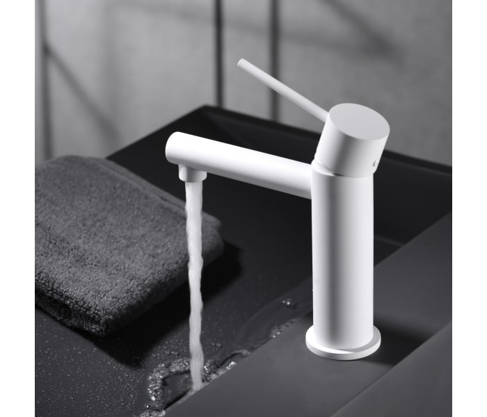 Grifo de lavabo de Imex monomando alto con maneta cromo 322x183mm