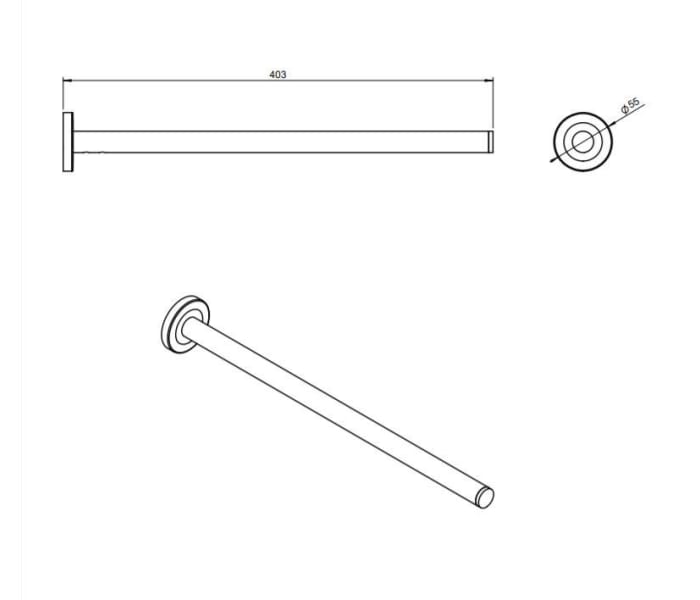 Toallero de baño Cosmic Architect S+ Croquis 3