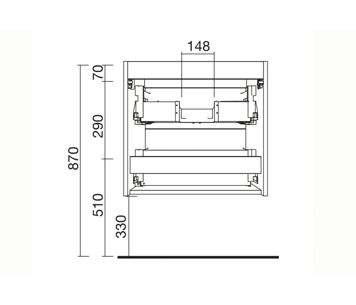 Mueble de baño Salgar Renoir Croquis 3