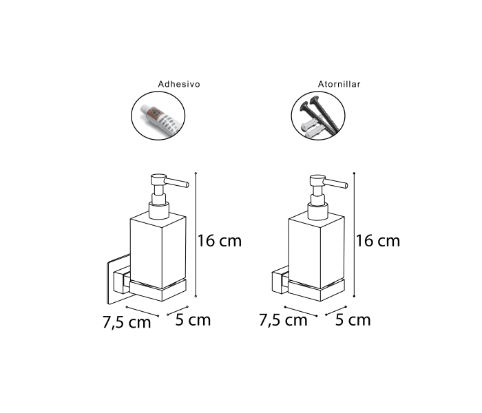 Dosificador de jabón Mediterránea del baño Link/Top Croquis 2