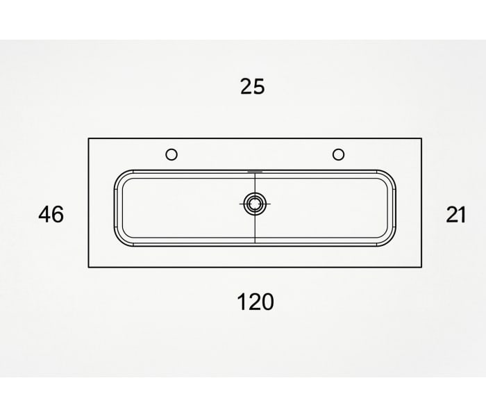 Lavabo encastrado Viso Idea Match Croquis 11