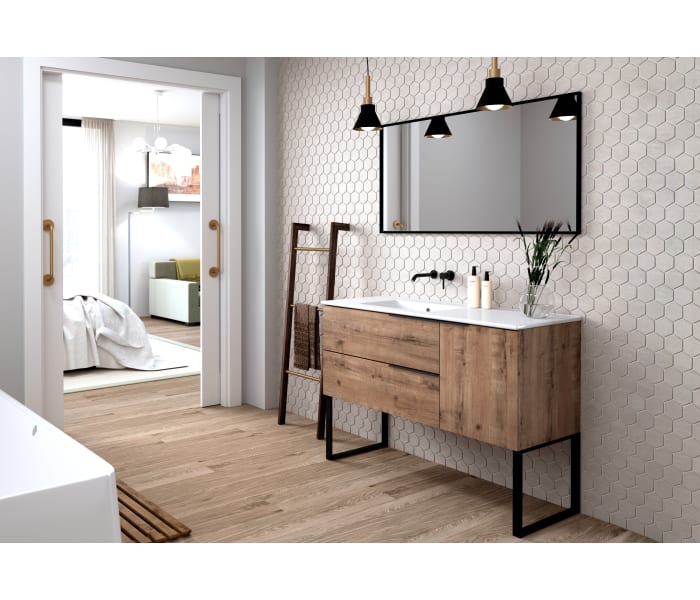 Mueble de baño con encimera de madera Bruntec Coban opción 6