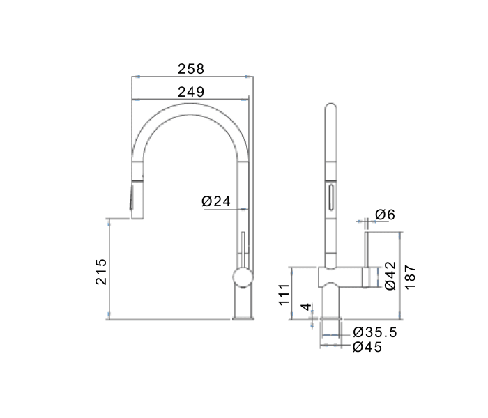 Grifo de cocina Imex Berna Croquis 11