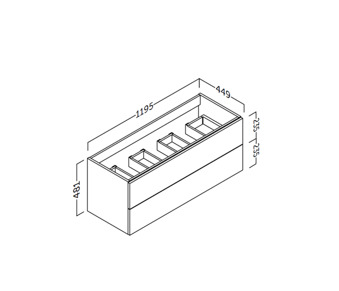 Mueble de baño Landes Coycama Croquis 7