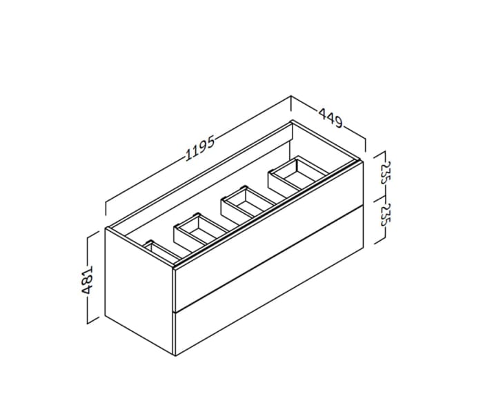 Mueble de baño Landes Coycama Croquis 7