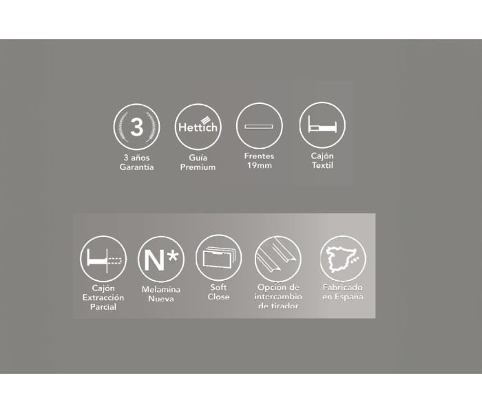 Conjunto mueble de baño Bruntec Zahara opción 5