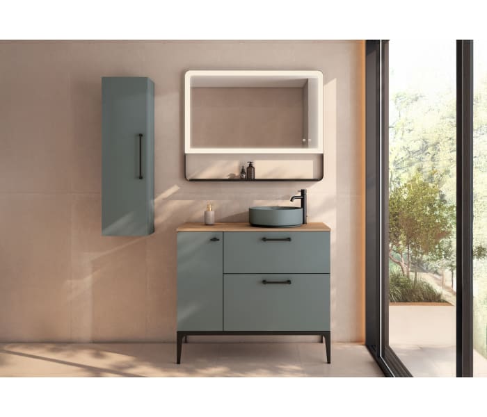 Mueble de baño con banquillo, encimera de madera VisoBath Verso Principal 3