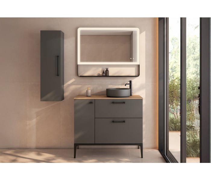 Mueble de baño con banquillo, encimera de madera VisoBath Verso Principal 0