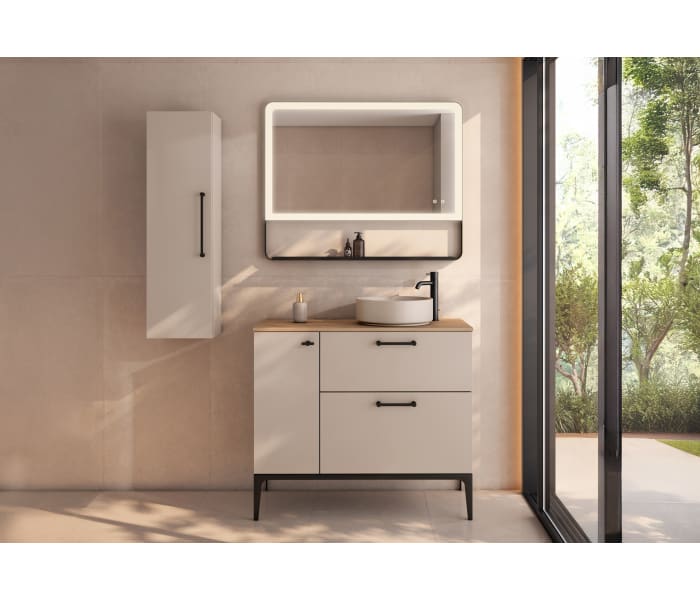 Mueble de baño con banquillo, encimera de madera VisoBath Verso Principal 6