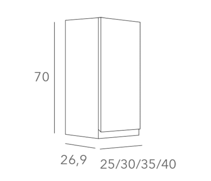 Colgar de baño color madera Bruntec Vilma Croquis 5