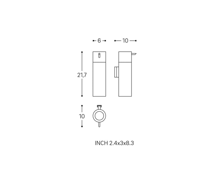 Dosificador de jabón Cosmic Micra Croquis 3