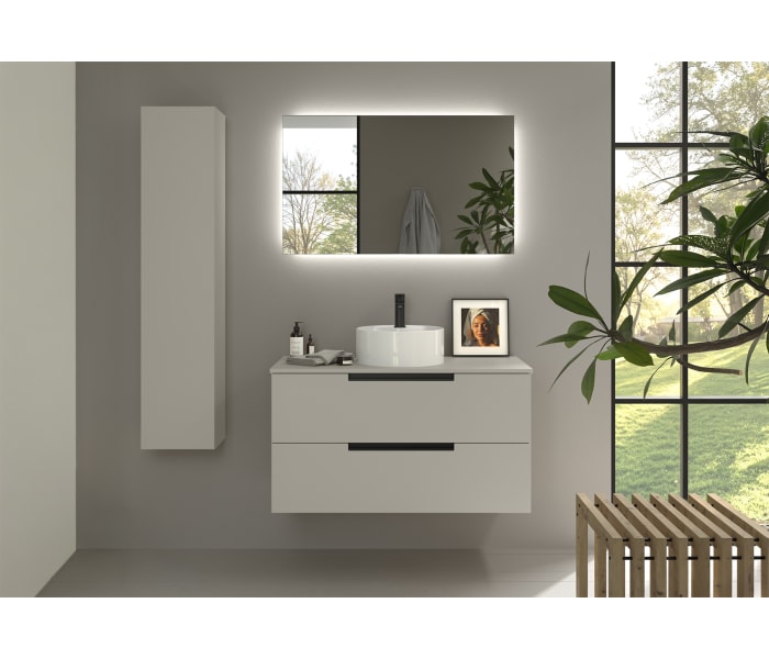Conjunto mueble de baño Salgar Leni con lavabo sobre encimera Principal 4