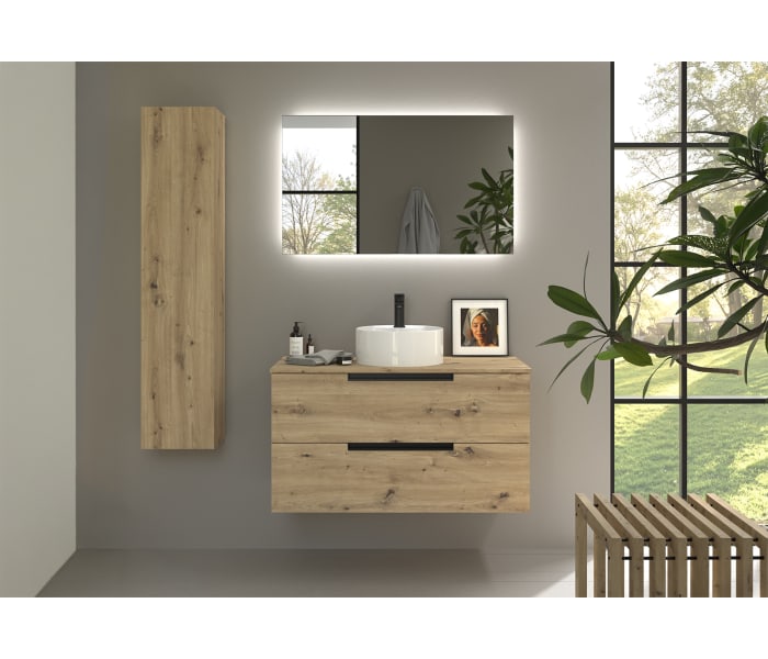 Conjunto mueble de baño Salgar Leni con lavabo sobre encimera Principal 0