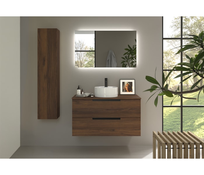 Conjunto mueble de baño Salgar Leni con lavabo sobre encimera Principal 2