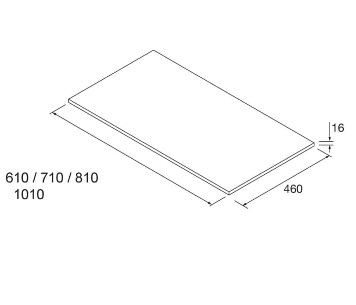 Conjunto mueble de baño Salgar Leni con lavabo sobre encimera Croquis 19